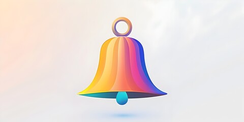 Poster - Clean and Minimalist Bell Icon Representing Notifications and Alerts on White Background