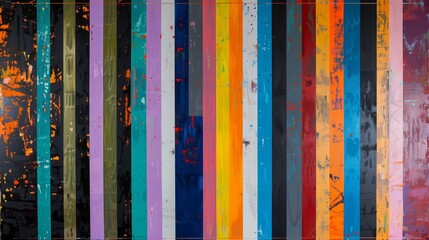 Poster - a stripe-themed art piece blends traditional craftsmanship with contemporary design, creating a capt