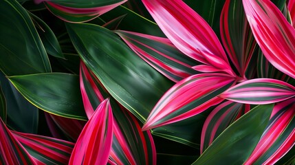 Poster - Striped patterns in flowers and leaves enhance visual appeal and serve functions like camouflage and pollination.