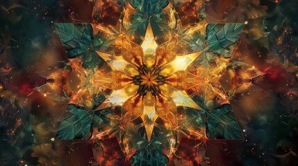 Poster - Star art blending traditional and modern elements, creating a harmonious fusion of past and present.