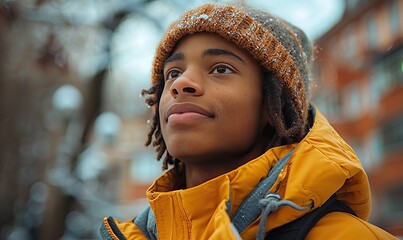 The young black skater guy enjoyed skating outdoors.