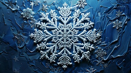 Poster - Snowflake art piece blends traditional craftsmanship with contemporary design, celebrating heritage and innovation.