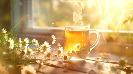 Wall Mural - Morning Tea with Sunbeams