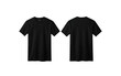 © Tahir - Plain black t-shirt front and back for PNG mockup