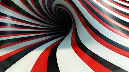 Wall Mural - An optical illusion design with parallel stripes creating a ripple effect in a 3D abstract background