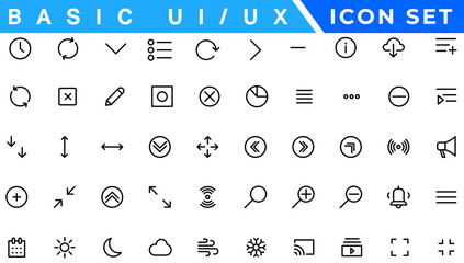 Poster - Mega set of ui ux icons, user interface icon set collection