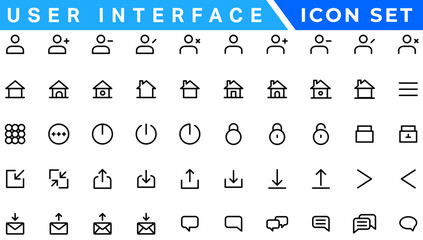 Poster - Mega set of ui ux icons, user interface icon set collection