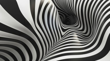 Canvas Print - A sophisticated abstract background featuring a 3D optical illusion of interlacing stripes