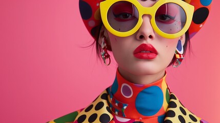Poster - polka dot fashion boasts bold, vibrant designs that exude playful elegance and timeless charm.