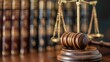 © Nicholas - An elegant gavel and balance scales set against a background of law books, emphasizing the significance of justice, order, and the foundational elements of legal systems and practice.