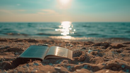 Canvas Print - Book on the Beach