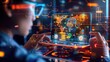 © songwut - Next-gen communication, holographic calls, flat design illustration