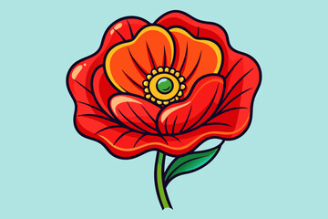 red rose flower vector design concept