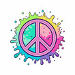 © Anastasia - Vector peace symbol in watercolor splashes