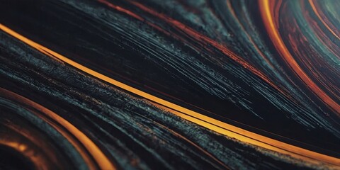 Wall Mural - A black and orange line with a blue stripe