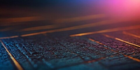 Poster - A blurry image of a dark surface with a purple hue