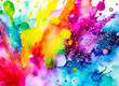 © jobi_pro - Rainbow colored watercolor splatters pattern for abstract background