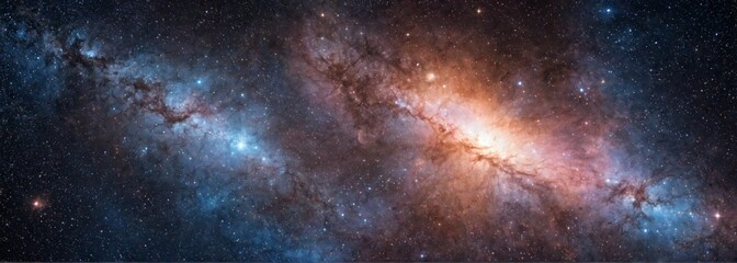 beautiful night sky filled stars galaxies background deep