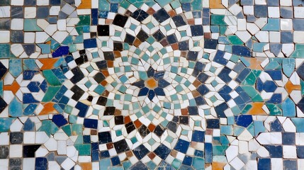 Poster - Mosaic tiles, arranged in geometric and symmetrical patterns, enhance the aesthetic appeal of any space.