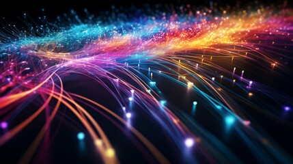 Aufkleber - High-speed data transfer through glowing fiber optics