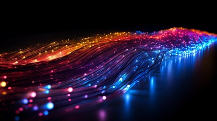 Aufkleber - High-speed data transfer through glowing fiber optics