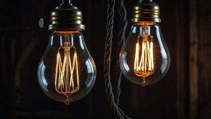 Wall Mural - A closeup of a vintage Edison bulb