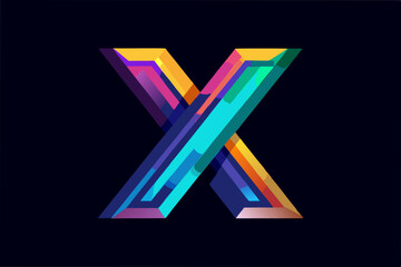 Sticker - Modern Letter X Logo Design