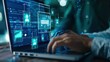 © 4​Creations Photo  - Open banking financial technology fintech concept. businessman use laptop with virtual screen of open banking icon. api financial technology, fintech.