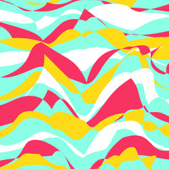Aufkleber - modern abstract shape wavy lines background
