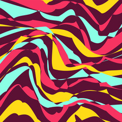 Aufkleber - modern abstract shape wavy lines background