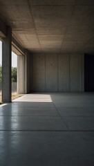 Wall Mural - Empty Open Concrete Space with Natural Light