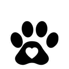 Wall Mural - paw print icon
