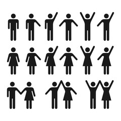 Wall Mural - woman and man icons