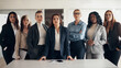 © Flamingo Images - Diverse group of successful businesswoman standing in an office boardroom