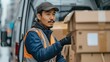 © sambath - Worker managing last-mile delivery logistics.