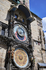 Wall Mural - Detail of the Prague Astronomical Clock, attached to the Old Town Hall in Prague, capital of the Czech Republic