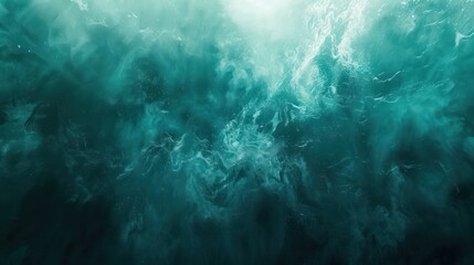 Wall Mural - Abstract underwater textures in teal, resembling marine life or aquatic environments