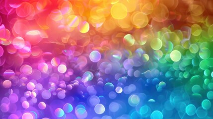 Poster - Abstract Rainbow Bokeh Background