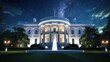 © bteeranan - An artistic rendering of the White House lit up at night, symbolizing the end of the election cycle