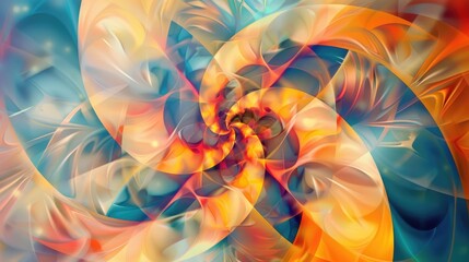 Aufkleber - Blurred backdrop with vintage geometric design spiral pattern wavy wallpaper and dynamic artwork for themed projects postcards posters or advertisements