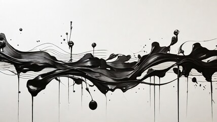 Wall Mural - black and white paint