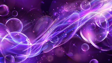 Aufkleber - Shiny purple background with abstract elements