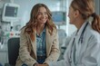 © Jane_S - Happy patient conversing with a healthcare provider, highlighting positive interaction.