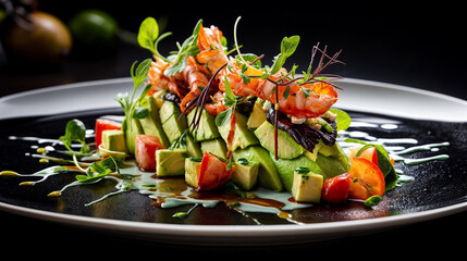 Wall Mural - Lobster Avocado Salad with Citrus Dressing	