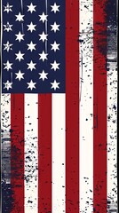 Wall Mural - Design a flag with the urban and rural contrasts of the USA, realistic photo