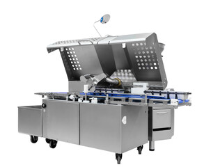 Poster - Industrial bread baking machine isolated on white background