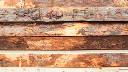 Poster -  stack of raw boards as sawmill products