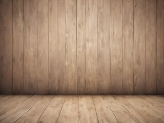 Wall Mural - empty room with wooden floor