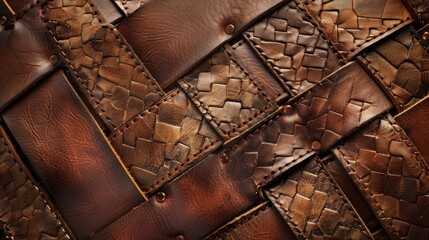 Poster - Intertwined Leather Texture