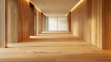 Wall Mural - Space with walls and wooden flooring